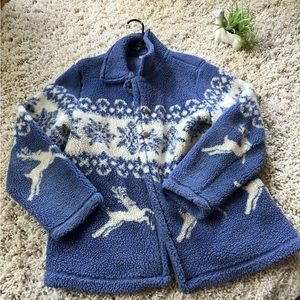 White stag two button fashion warm fleece winter Christmas fashion sweat…